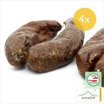 KAMINWURZEN Wurst - geräucherte Hartwurst | traditionelle PREMIUM Rohwurst - 4 Paar 8 KAMINWURZEN Wurst- traditionelle Hartwurst | geräucherte Rohwurst | 4 Paar