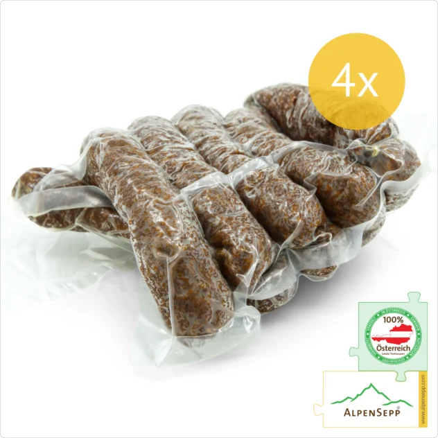 KAMINWURZEN Wurst- traditionelle Hartwurst | geräucherte Rohwurst | 4 Paar