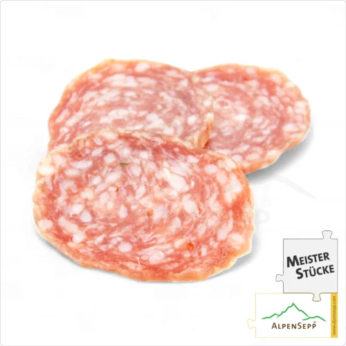 KNOBLAUCHSALAMI | Delikat-aromatische Salami aus Schweinefleisch | PREMIUM Wurstsorte mit Knoblauch Note | 1 Stange 8 KNOBLAUCHSALAMI | Delikat-aromatische Salami aus Schweinefleisch | PREMIUM Wurstsorte mit Knoblauch Note | 1 Stange