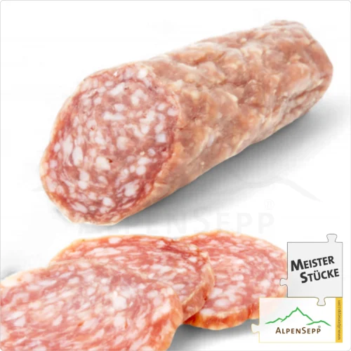 KNOBLAUCHSALAMI | Delikat-aromatische Salami aus Schweinefleisch | PREMIUM Wurstsorte mit Knoblauch Note | 1 Stange 1 KNOBLAUCHSALAMI | Delikat-aromatische Salami aus Schweinefleisch | PREMIUM Wurstsorte mit Knoblauch Note | 1 Stange