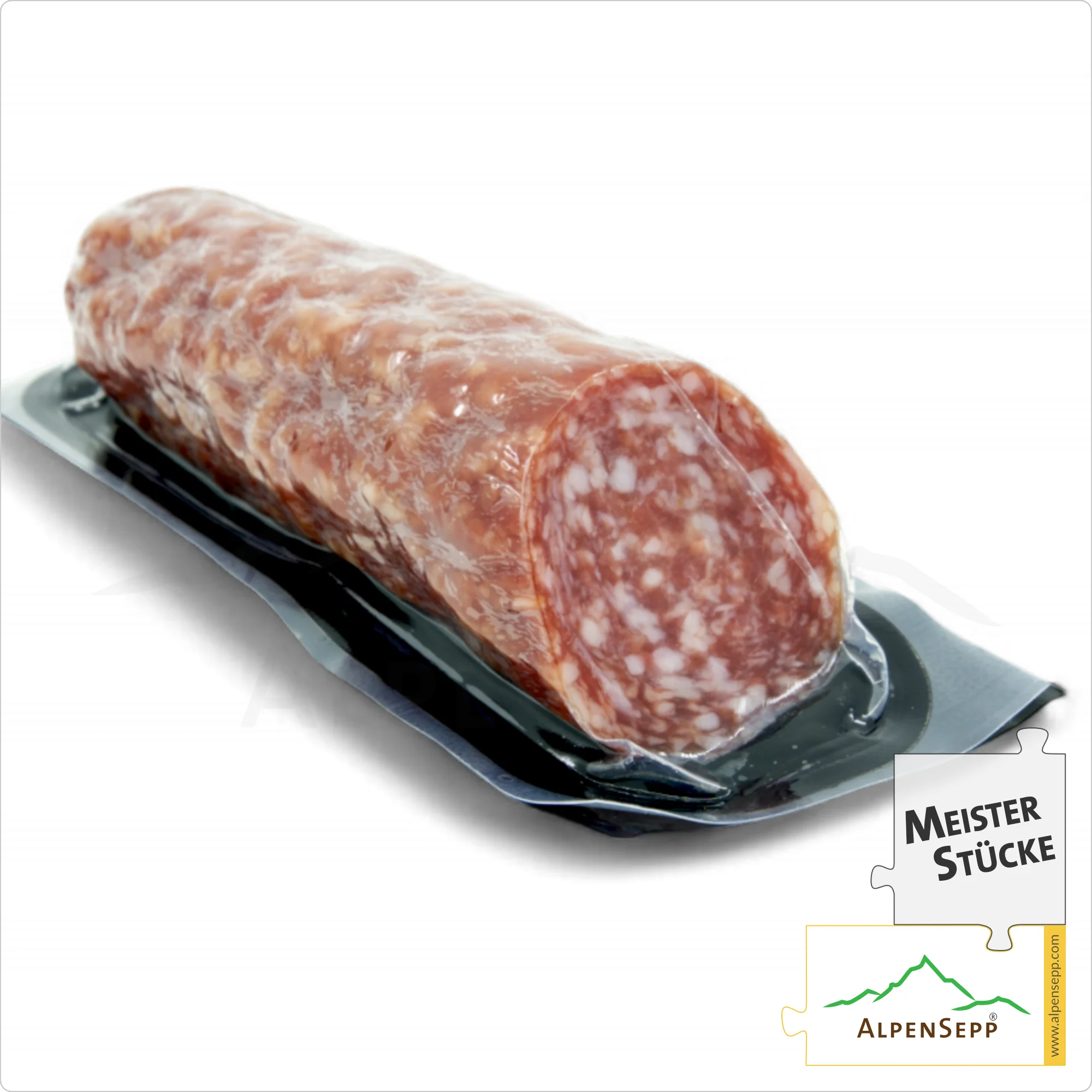 KNOBLAUCHSALAMI | Delikat-aromatische Salami aus Schweinefleisch | PREMIUM Wurstsorte mit Knoblauch Note | 1 Stange