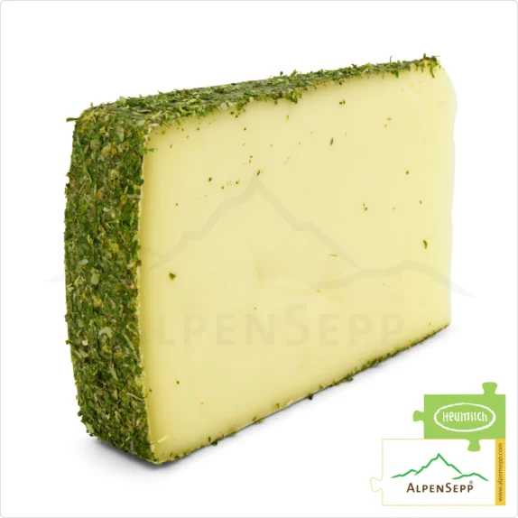 KRÄUTERKÄSE Käselaib | Laktosefreier Heumilch Käse | 8,1 kg Käserad 7 KRÄUTERKÄSE | 100% aromatische Genuss Garantie mit einmaligem Kräuter Charakter | Laktosefreier DELUXE Alpenmilch Käse direkt aus dem Käsekeller