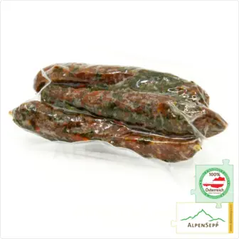 KRÄUTERLE Wurst mit eleganter Kräutermischung - geräucherte PREMIUM Rohwurst - 3 Stück 8 KRÄUTERLE Wurst mit eleganter Kräutermischung | geräucherte PREMIUM Rohwurst