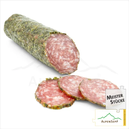 KRÄUTERSALAMI | Delikat-Aromatische Salami mit Kräutern aus Schweinefleisch | PREMIUM Wurstsorte | 1 Stange 2 KRÄUTERSALAMI | Delikat-Aromatische Salami mit Kräutern aus Schweinefleisch | PREMIUM Wurstsorte |1 Stange