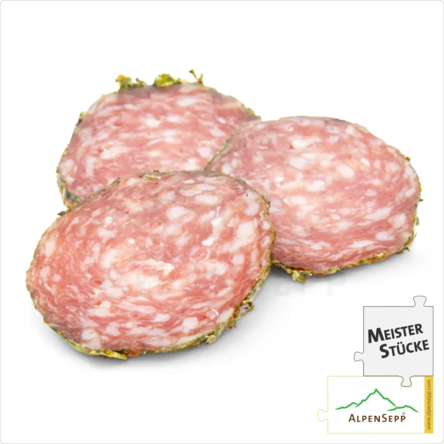 KRÄUTERSALAMI | Delikat-Aromatische Salami mit Kräutern aus Schweinefleisch | PREMIUM Wurstsorte |1 Stange