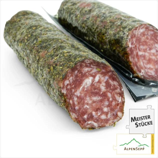 KRÄUTERSALAMI | Delikat-Aromatische Salami mit Kräutern aus Schweinefleisch | PREMIUM Wurstsorte |1 Stange