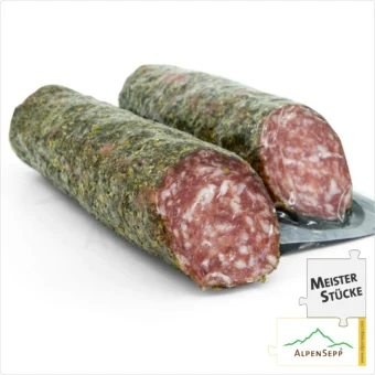 KRÄUTERSALAMI | Delikat-Aromatische Salami mit Kräutern aus Schweinefleisch | PREMIUM Wurstsorte |1 Stange
