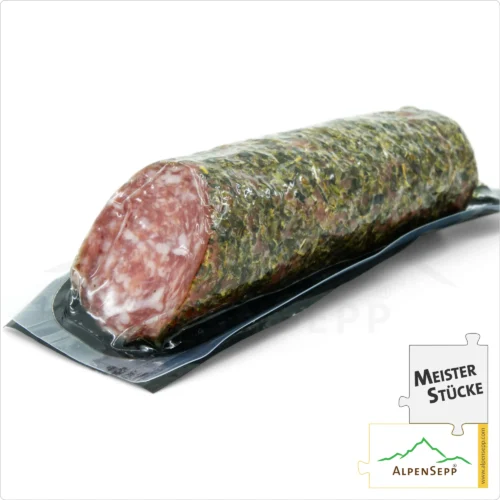 KRÄUTERSALAMI | Delikat-Aromatische Salami mit Kräutern aus Schweinefleisch | PREMIUM Wurstsorte | 1 Stange 9 KRÄUTERSALAMI | Delikat-Aromatische Salami mit Kräutern aus Schweinefleisch | PREMIUM Wurstsorte |1 Stange