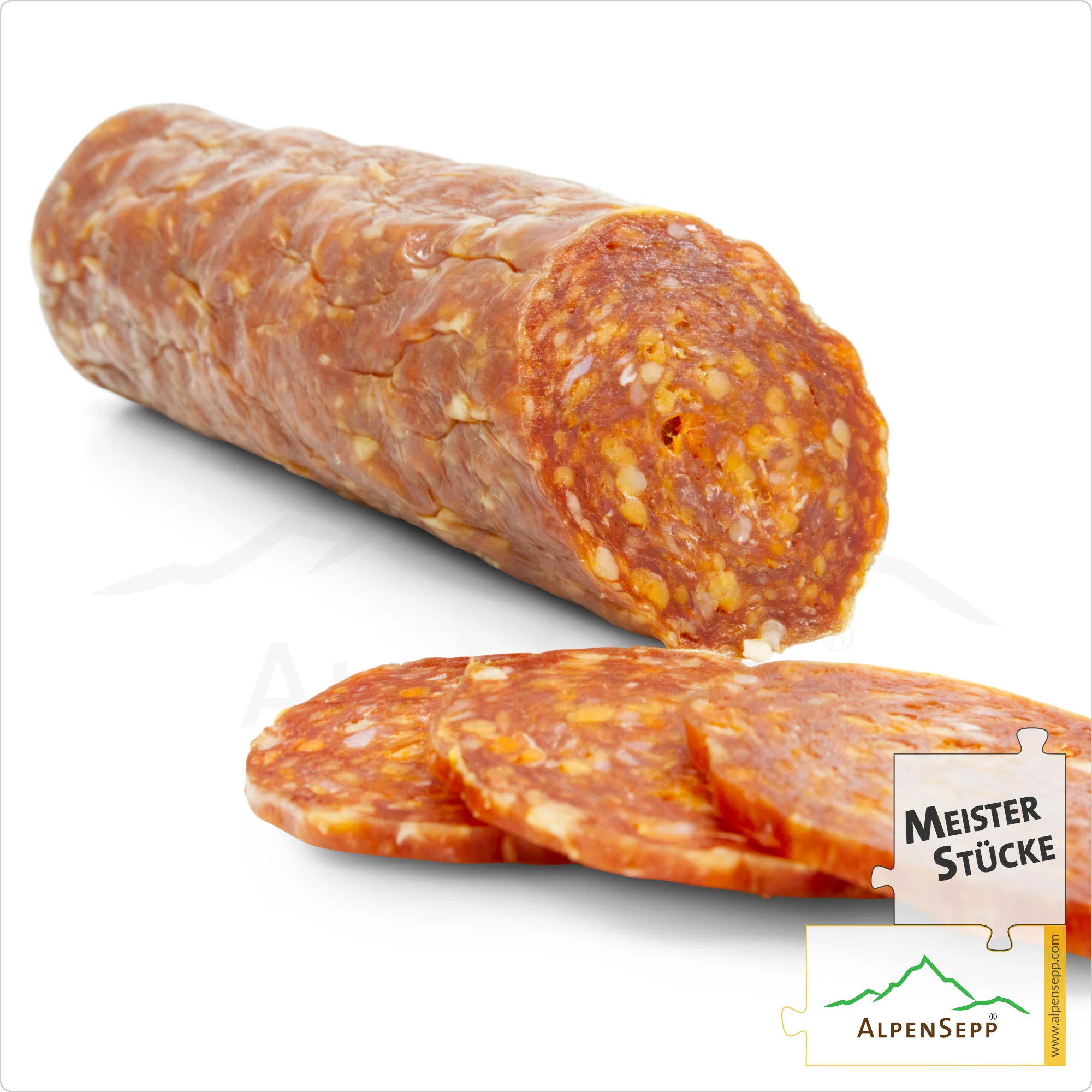 PEPERONCINO SALAMI | Chili Salami aus Schweinefleisch | Scharfe-aromatische PREMIUM Wurstsorte | 1 Stange