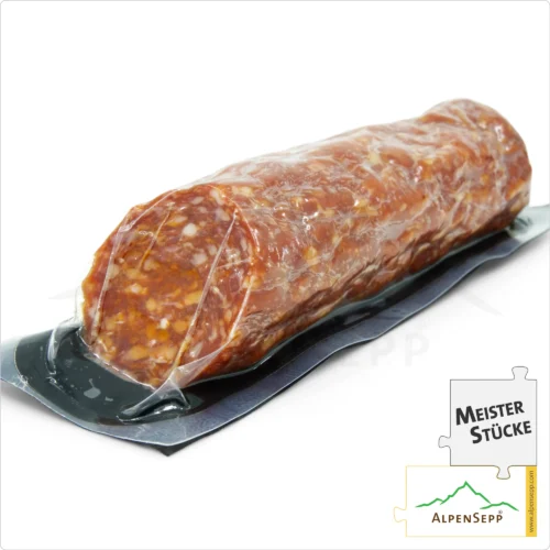 PEPERONCINO SALAMI | Chili Salami aus Schweinefleisch | Scharf-aromatische PREMIUM Wurstsorte | 1 Stange 9 PEPERONCINO SALAMI | Chili Salami aus Schweinefleisch | Scharfe-aromatische PREMIUM Wurstsorte | 1 Stange