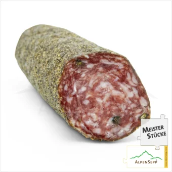 PFEFFERSALAMI | Delikat-aromatische Salami aus Schweinefleisch | PREMIUM Wurstsorte | 1 Stange