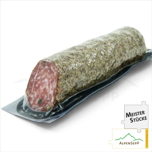 PFEFFERSALAMI | Delikat-aromatische Salami aus Schweinefleisch | PREMIUM Wurstsorte | 1 Stange 9 PFEFFERSALAMI | Delikat-aromatische Salami aus Schweinefleisch | PREMIUM Wurstsorte | 1 Stange