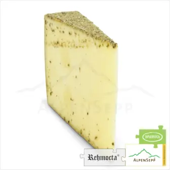Schnittkäse » Der Bärige « | laktosefrei (Heumilch) - mit Bärwurz affiniert 10 Käse REHMOCTA » Der Bärige « | Affinierte laktosefreie Schnittkäse Käsesorte mit Bärwurz