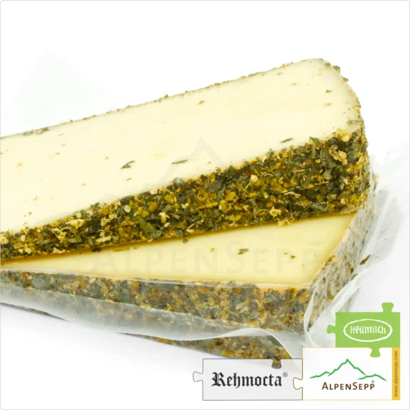 KÄSE REHMOCTA® » Diedo « | Affinierte, laktosefreie Käsesorte direkt aus dem Käsekeller | zart schmelzend mit Apfel, Minze + Holunderblüte Charakter 11 KÄSE REHMOCTA »Diedo« | Affinierte laktosefreie Schnittkäse Käsesorte mit Gewürzmischung aus Apfel, Minze + Holunderblüte