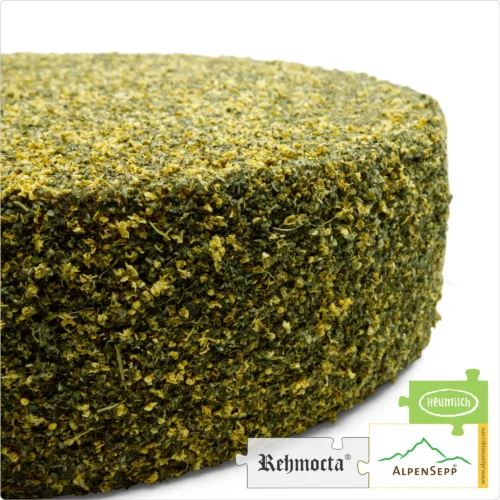 REHMOCTA® » Diedo « Käselaib | Laktosefreier Heumilch Käse | 8,1 kg Käserad 8 KÄSELAIB REHMOCTA »Diedo« | Affinierte laktosefreie Schnittkäse Käsesorte mit Gewürzmischung aus Apfel, Minze + Holunderblüte