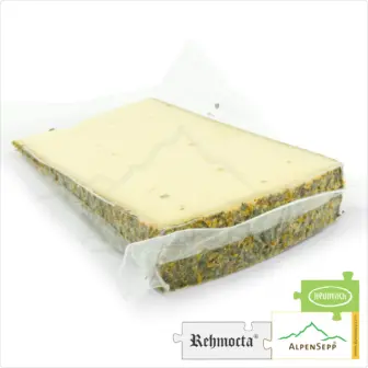 KÄSE REHMOCTA® » Diedo « | Affinierte, laktosefreie Käsesorte direkt aus dem Käsekeller | zart schmelzend mit Apfel, Minze + Holunderblüte Charakter 13 KÄSE REHMOCTA »Diedo« | Affinierte laktosefreie Schnittkäse Käsesorte mit Gewürzmischung aus Apfel, Minze + Holunderblüte