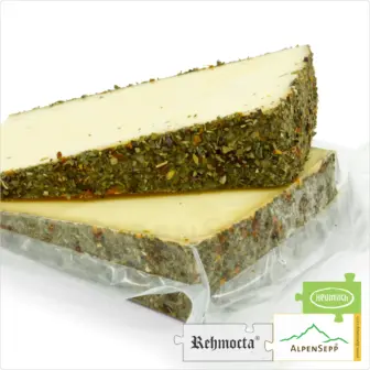 KÄSE REHMOCTA® » Ilga « | Affinierte, laktosefreie Käsesorte direkt aus dem Käsekeller | zart schmelzend mit einmaligem Tomate + Basilikum Charakter 11 Käse REHMOCTA »Ilga« | Affinierte laktosefreie Schnittkäse Käsesorte mit Gewürzmischung mit Tomate + Basilikum