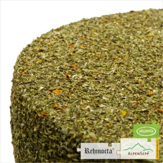 REHMOCTA® » Ilga « Käselaib | Laktosefreier Heumilch Käse | 8,1 kg Käserad 9 Käselaib REHMOCTA »Ilga« | Affinierte laktosefreie Schnittkäse Käsesorte mit Gewürzmischung mit Tomate + Basilikum