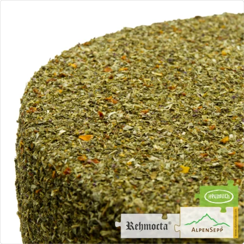 REHMOCTA® » Ilga « Käselaib | Laktosefreier Heumilch Käse | 8,1 kg Käserad 9 Käselaib REHMOCTA »Ilga« | Affinierte laktosefreie Schnittkäse Käsesorte mit Gewürzmischung mit Tomate + Basilikum