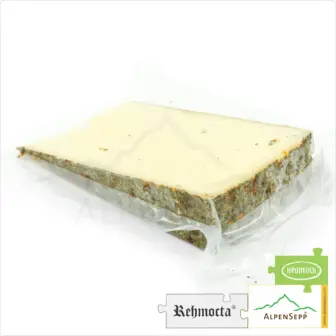 KÄSE REHMOCTA® » Ilga « | Affinierte, laktosefreie Käsesorte direkt aus dem Käsekeller | zart schmelzend mit einmaligem Tomate + Basilikum Charakter 13 Käse REHMOCTA »Ilga« | Affinierte laktosefreie Schnittkäse Käsesorte mit Gewürzmischung mit Tomate + Basilikum