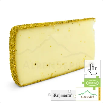 KÄSE REHMOCTA® MERBOTH, 200 Gramm aus Heumilch | laktosefreie, affinierte Käsesorte direkt aus dem Käsekeller | zart schmelzend mit Orangenpfeffer Charakter | 1-Klick Sofortkauf