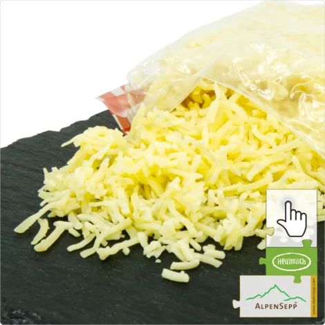 PREMIUM REIBEKÄSE Käsespätzle Mischung, 400 Gramm aus Heumilch | Käsknöpfle | aus 4 Käsesorten, aromatisch + würzig | zum 1-Klick Sofortkauf