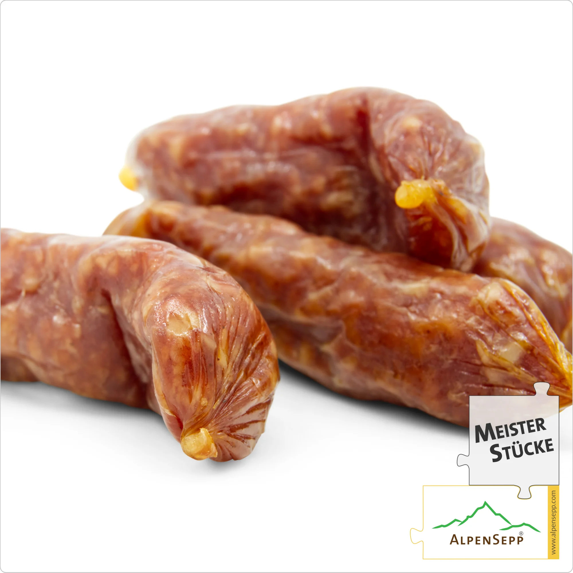 SALAMI BEISSERLE CLASSIC | Milde Snack Wurst aus Schweinefleisch | Mild-Pikante PREMIUM Wurstsorte | 4 Stück