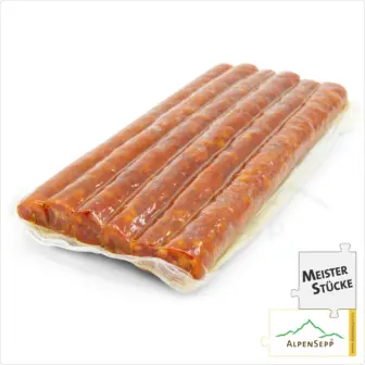 SALAMI STICKS PIKANT | Mini Salami Wurst aus Schweinefleisch | PREMIUM Wurstsorte | 6 Stück 9 SALAMI STICKS | Pikante Mini Salami Wurst aus Schweinefleisch | PREMIUM Wurstsorte | 6 Stück