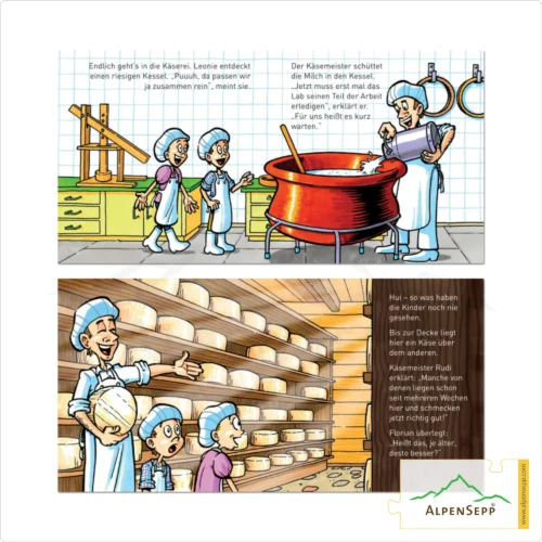 Kinderbuch | Aha, so wird Heumilchkäse gemacht! | Download (PDF/eBook) 5 aha wo wird heumilchkaese gemacht inhalt alpensepp 2000