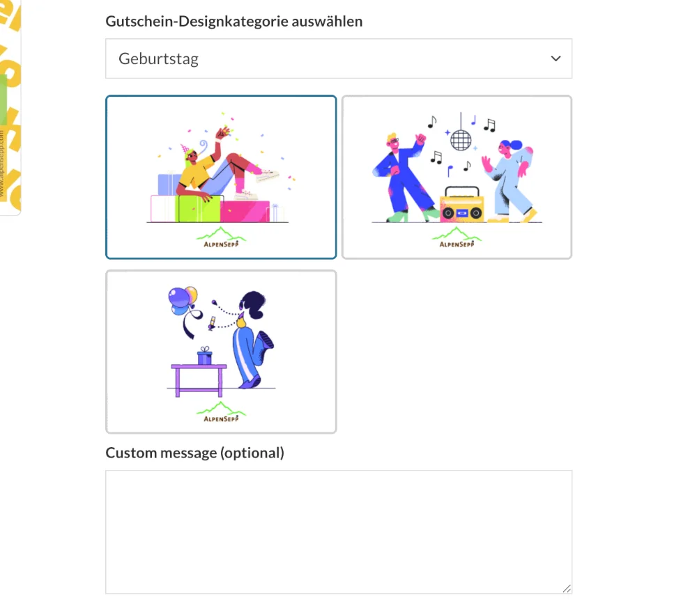 Design vom Gutschein