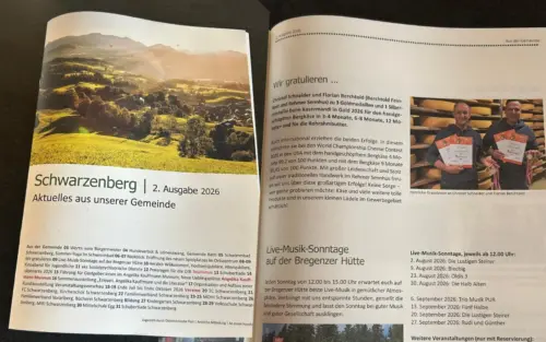 Gratulation Schwarzenberger Gemeindeblatt Rehmer Sennhus