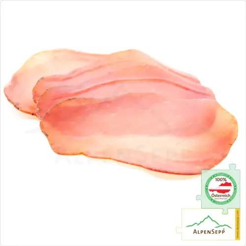 Wacholder-Kaiserstückle geschnitten | kurz geräuchert und luftgetrocknet | 100 % Schweinefleisch aus Österreich – 200 Gramm